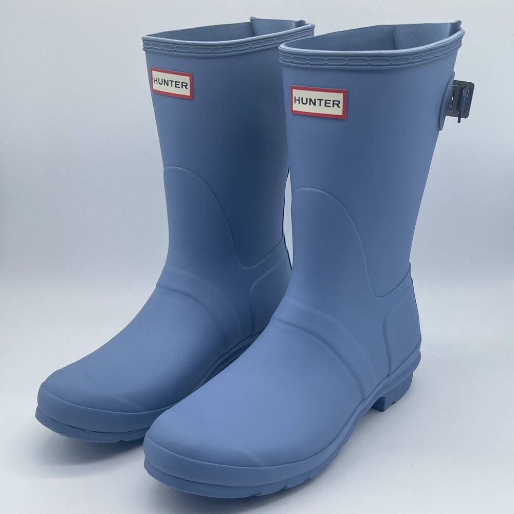Hunter Original Short Adjustable Navy Rain Boots | WFS1013RMA | Women's 9 | NEW